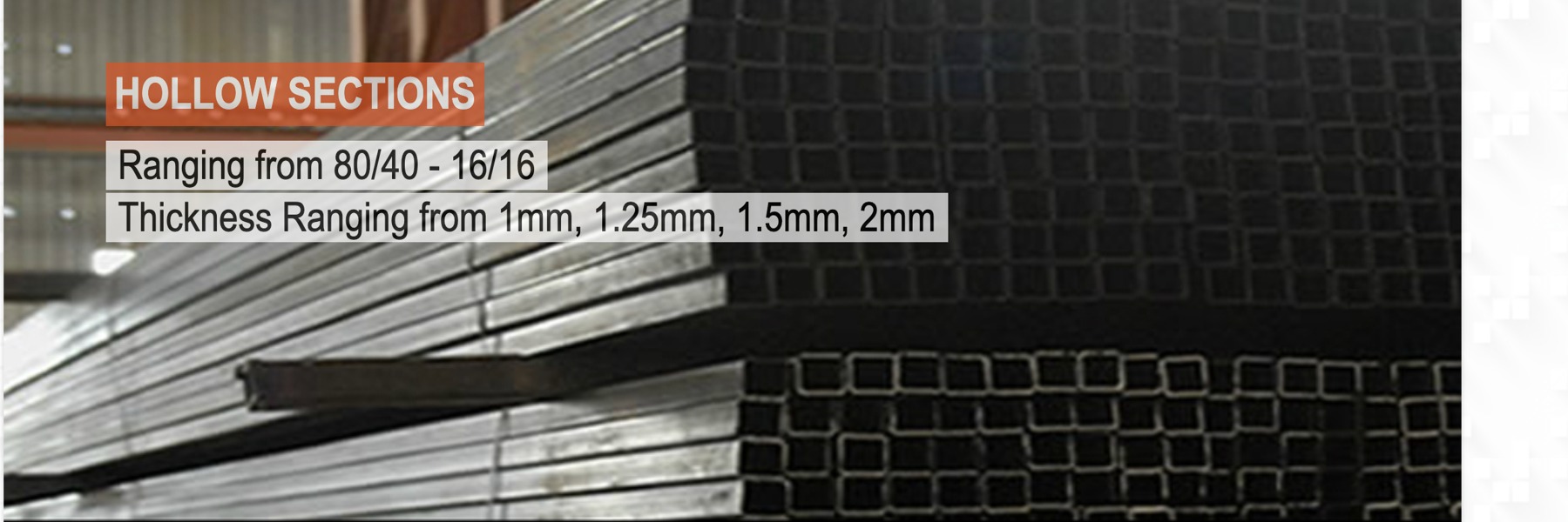 Hollow steel section stack
